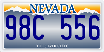 NV license plate 98C556