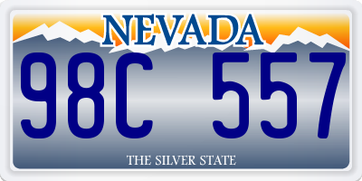 NV license plate 98C557