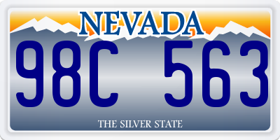 NV license plate 98C563