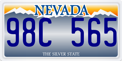 NV license plate 98C565