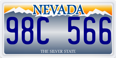 NV license plate 98C566
