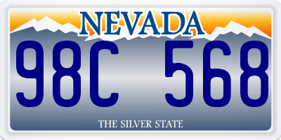 NV license plate 98C568