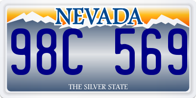 NV license plate 98C569