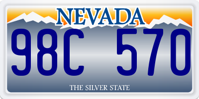 NV license plate 98C570
