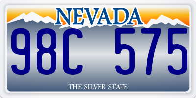 NV license plate 98C575