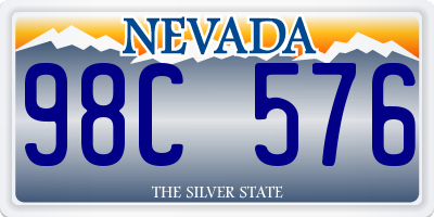 NV license plate 98C576