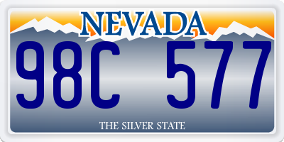 NV license plate 98C577