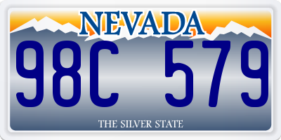 NV license plate 98C579