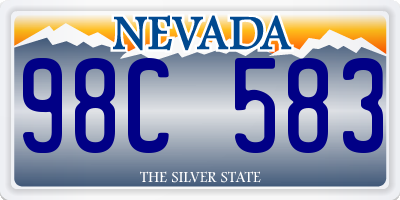 NV license plate 98C583