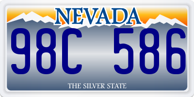 NV license plate 98C586