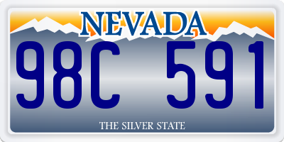 NV license plate 98C591