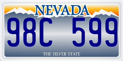 NV license plate 98C599