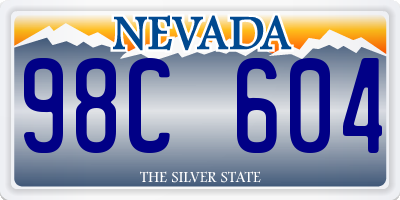 NV license plate 98C604