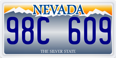 NV license plate 98C609