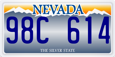 NV license plate 98C614