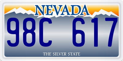 NV license plate 98C617