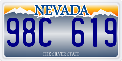 NV license plate 98C619