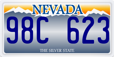 NV license plate 98C623