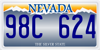 NV license plate 98C624