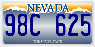 NV license plate 98C625