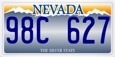 NV license plate 98C627