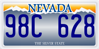 NV license plate 98C628