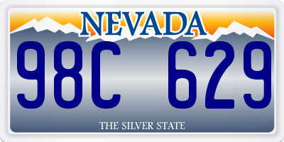 NV license plate 98C629