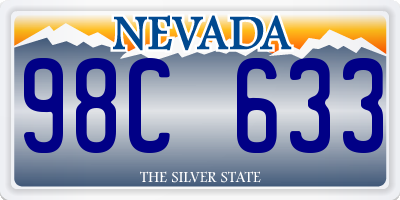 NV license plate 98C633