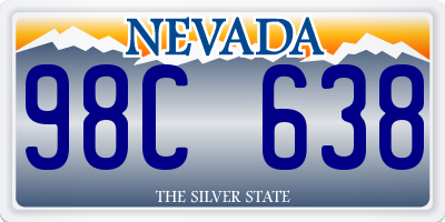 NV license plate 98C638