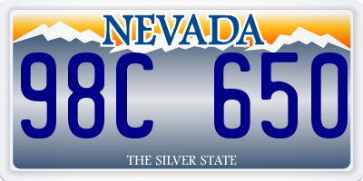 NV license plate 98C650