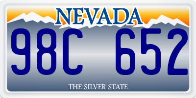 NV license plate 98C652