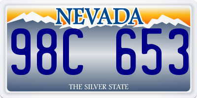 NV license plate 98C653