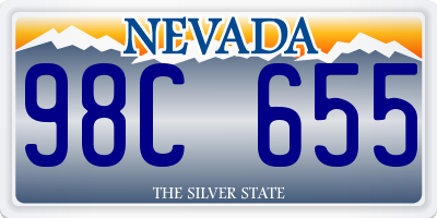 NV license plate 98C655