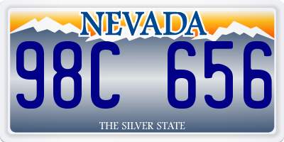 NV license plate 98C656