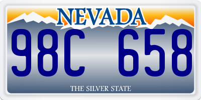 NV license plate 98C658