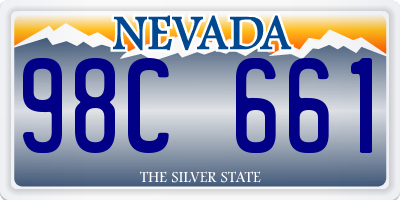 NV license plate 98C661