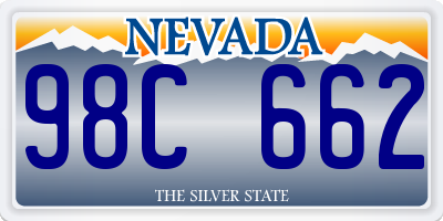 NV license plate 98C662
