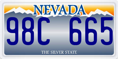 NV license plate 98C665