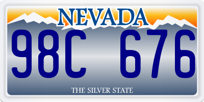 NV license plate 98C676