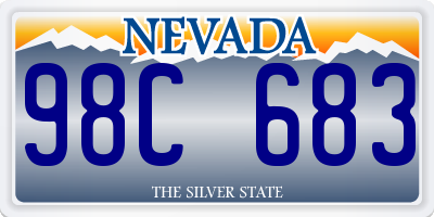 NV license plate 98C683