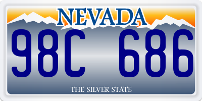 NV license plate 98C686