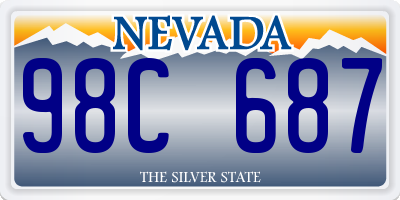 NV license plate 98C687