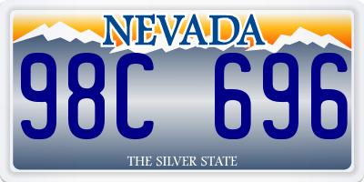 NV license plate 98C696