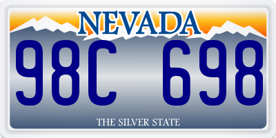 NV license plate 98C698