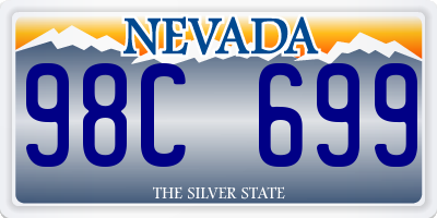 NV license plate 98C699