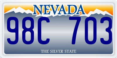 NV license plate 98C703