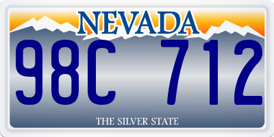 NV license plate 98C712