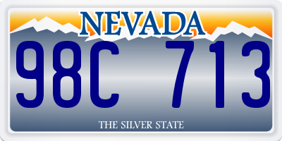 NV license plate 98C713