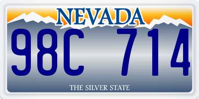 NV license plate 98C714