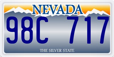 NV license plate 98C717